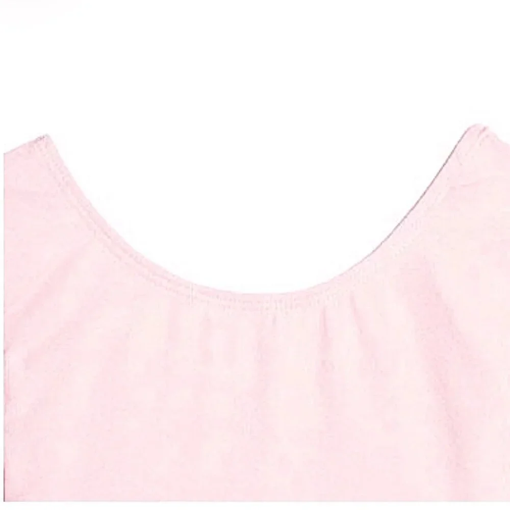 Danskin Childs M 8-10 Leotard Petal Pink Long Sleeve Scoop Neck Dance